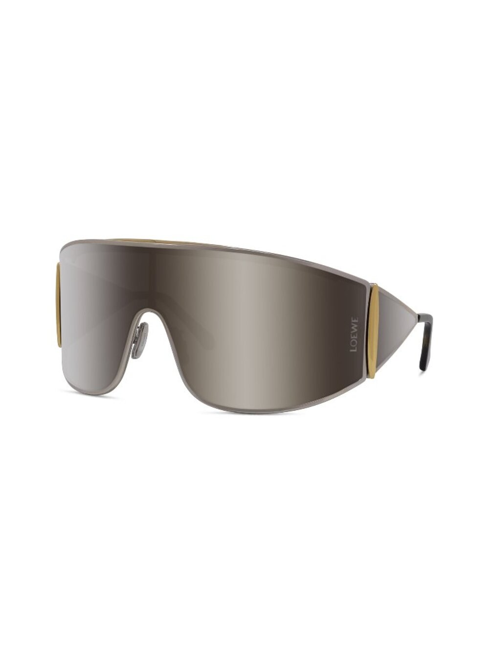New LOEWE Women's Sunglasses Metal Frame SIGNATURE LW40202U 16C 0 Silver Mask